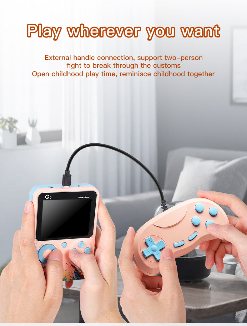 Portable Retro Mini Game Console,500-in-1 8-Bit Handheld Game Player,3-Inch Color HD LCD, AV Out for TV for Kids Adults Gift