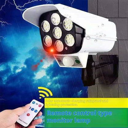 Surveillance Cameras Led Simulation Monitoring Security Lighting Solar Motion Sensor Wall Lamp Outdoor Lamps Garden Light
