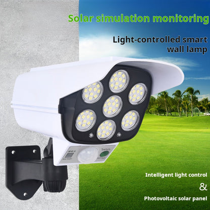 Surveillance Cameras Led Simulation Monitoring Security Lighting Solar Motion Sensor Wall Lamp Outdoor Lamps Garden Light